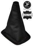 BLACK STITCHING REAL LEATHER GEAR GAITER FITS HONDA PRELUDE 1987-1991 CUSTOM NEW
