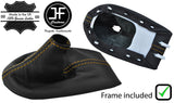 YELLOW STITCH LEATHER GEAR + PLASTIC FRAME FOR PORSCHE BOXSTER 986 CARRERA 996