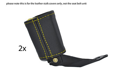 yellow stitch FITS AUDI TT MK1 1998-2006  2X FRONT SEAT BELT STALK COVERS