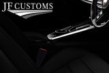 PURPLE LUX-STITCH LEATHER 2X LONG SEAT BELT COVER FITS AUDI Q3 2012-2018