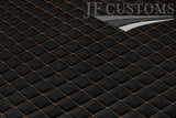 BEIGE DIAMOND STITCH QUILTED LEATHER PADDED PANEL LUXURY PREMIUM 125CM X 85CM
