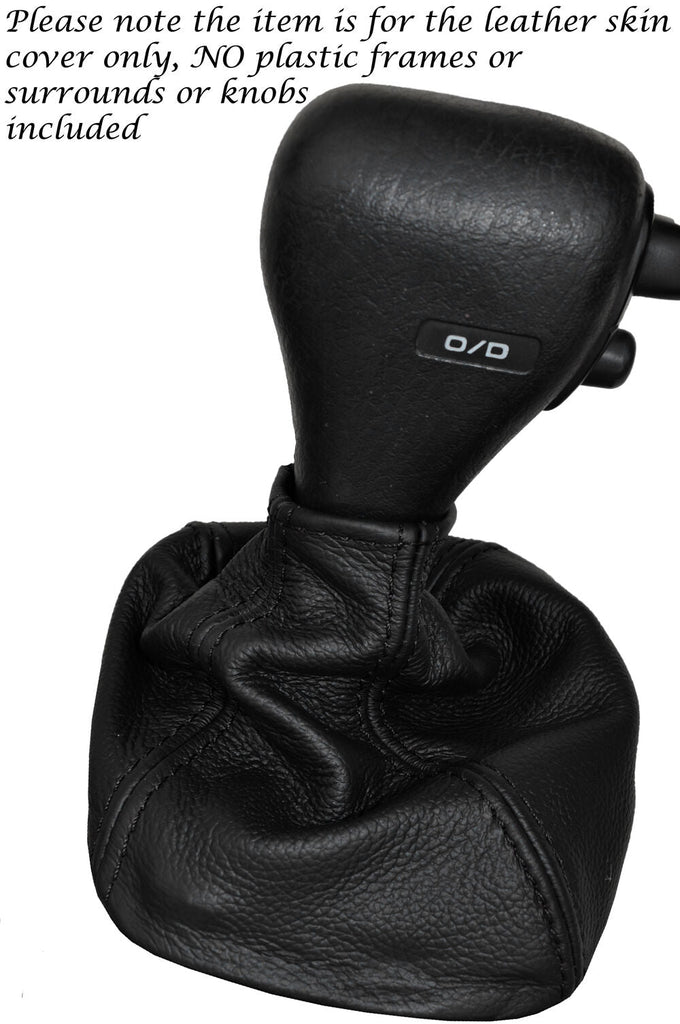 BLACK STITCH AUTO AUTOMATIC LEATHER GEAR GAITER FITS MAZDA MX5 MK1 MIATA 89-97