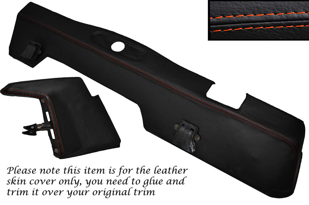 ORANGE STITCH LOWER DASH DASHBOARD LEATHER COVERS FITS LAND ROVER SERIES 2 2A 3