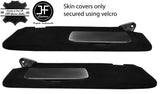 BLACK STITCH 2X SUN VISORS SUEDE COVERS FOR TOYOTA GT86 SUBARU BRZ 12-19