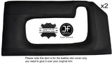 BLACK STITCHING 2X OUTER DOOR CARD TRIM LEATHER COVERS FITS TVR 3000M 3000 M