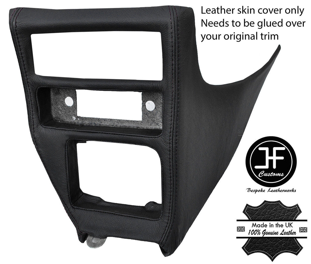 BLACK STITCH DASH CONSOLE TRIM LEATHER COVER FOR LANCIA MONTECARLO SCORPION