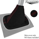 RED STITCHING REAL SUEDE MANUAL GEAR GAITER FITS AUDI A3 8P 2004-2012 CUSTOM NEW
