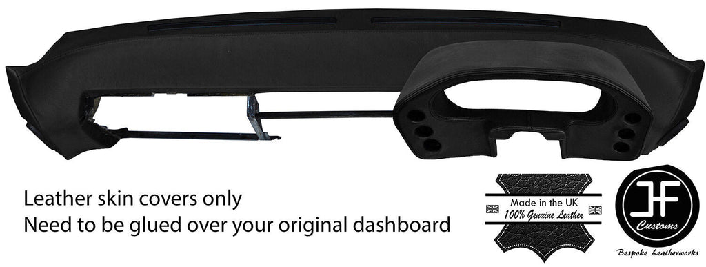 BLACK DASHBOARD & DASH POD LEATHER COVERS FITS PORSCHE 928 1990-1995 STYLE 2