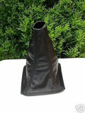 FITS TOYOTA COROLLA VERSO 01-04 LEATHER GEAR GAITER BLACK DOUBLE  STITCHING