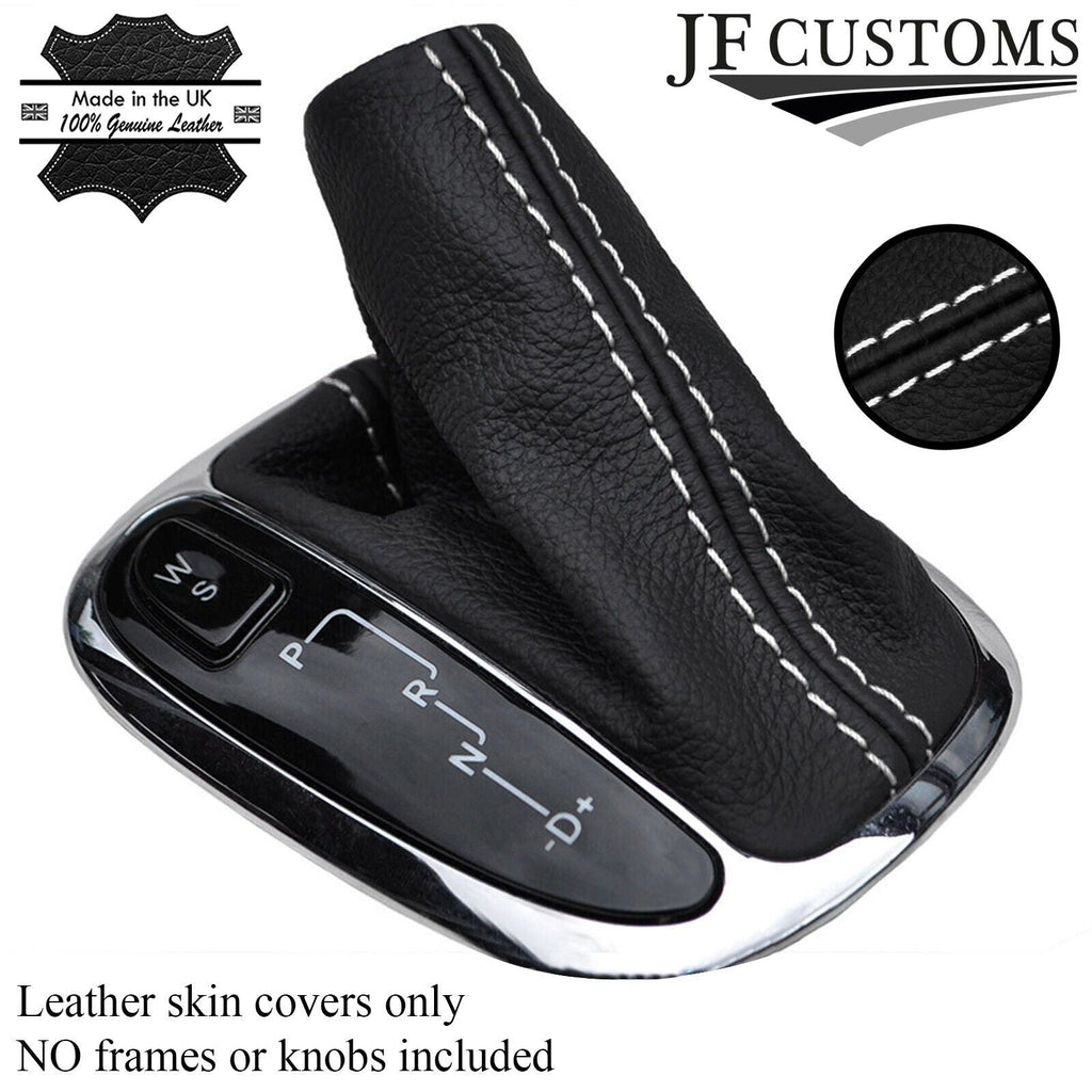 FITS MERCEDES C CLASS AUTO W203 LEATHER SHIFT BOOT WHITE S CUSTOM NEW MADE IN UK