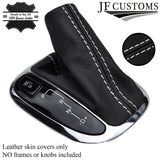 FITS MERCEDES C CLASS AUTO W203 LEATHER SHIFT BOOT WHITE S CUSTOM NEW MADE IN UK