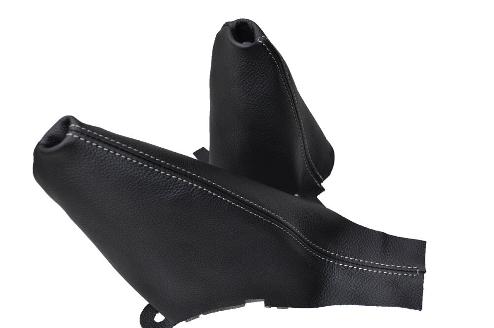 WHITE  STITCH FITS BMW MINI COOPER S ONE R50 R53 2001-2006 AUTOMATIC 2 X GAITERS