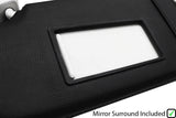 BLACK CROSS STITCH 2X SUN VISOR LEATHER COVER FOR VW T5 TRANSPORTER 1MIRROR JF1
