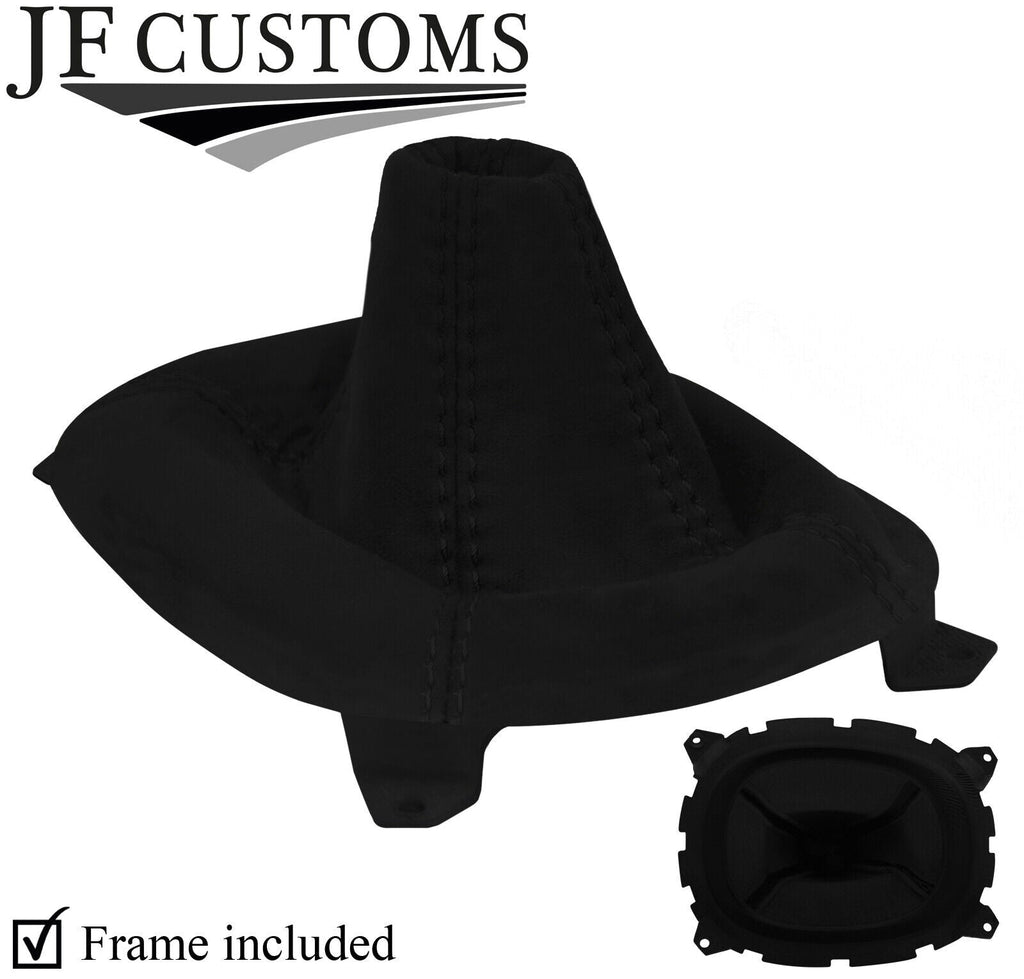 BLACK STITCH LUXE SUEDE GEAR GAITER+PLASTIC FRAME FOR MAZDA RX7 FD3S 92-02
