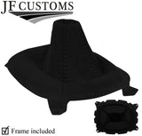 BLACK STITCH LUXE SUEDE GEAR GAITER+PLASTIC FRAME FOR MAZDA RX7 FD3S 92-02