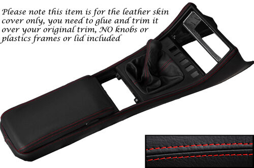 RED STITCH FITS PORSCHE 944 968 86-92 CENTRE CONSOLE  ARMREST GAITER LTHR COVERS