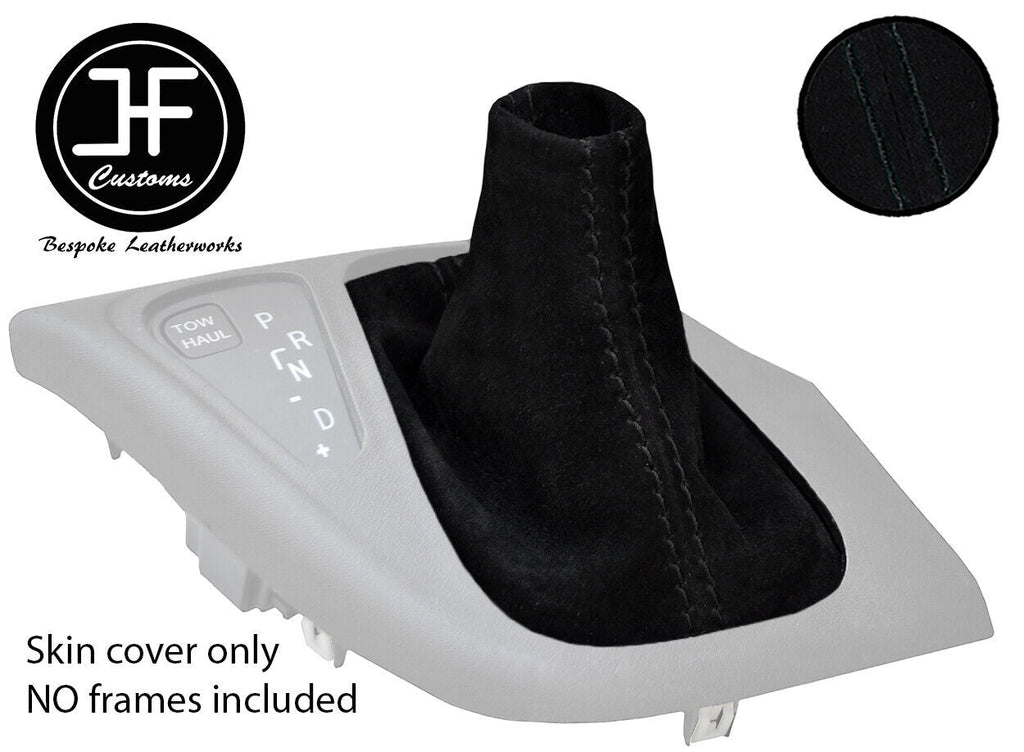 BLACK STITCHING SUEDE AUTO AUTOMATIC GEAR GAITER FOR FIAT DUCATO 2016-2019