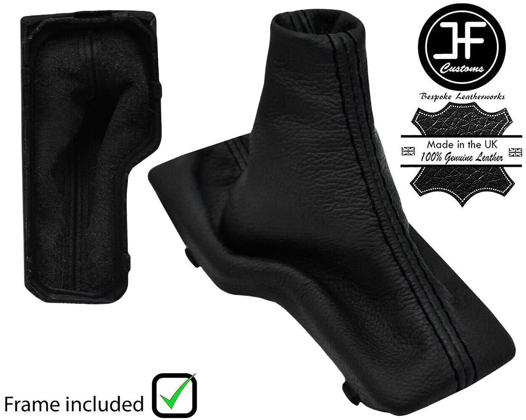 BLACK STITCH LEATHER AUTO GEAR GAITER + PLASTIC FRAME FITS KIA OPTIMA 2016-2019
