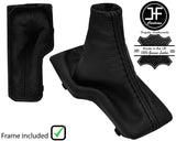 BLACK STITCH LEATHER AUTO GEAR GAITER + PLASTIC FRAME FITS KIA OPTIMA 2016-2019