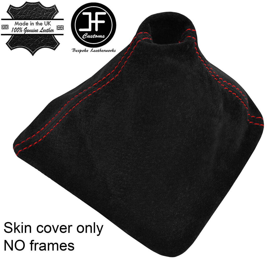 RED STITCH REAL SUEDE MANUAL GEAR GAITER FITS RENAULT KANGOO 2 2008-2016