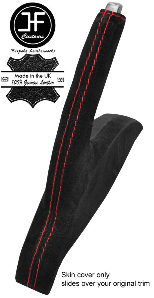 RED STITCH SUEDE  HANDBRAKE GAITER FITS FITS NISSAN QASHQAI J10 2007-2013
