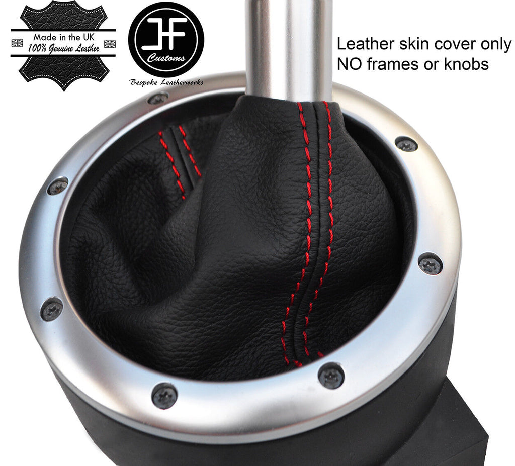RED STITCH TOP GRAIN REAL LEATHER MANUAL GEAR GAITER FITS AUDI TT MK1 98-06
