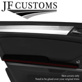 RED STITCH SUEDE  2X FRONT DOOR ARMREST COVER FOR MERCEDES ML W164 05-11