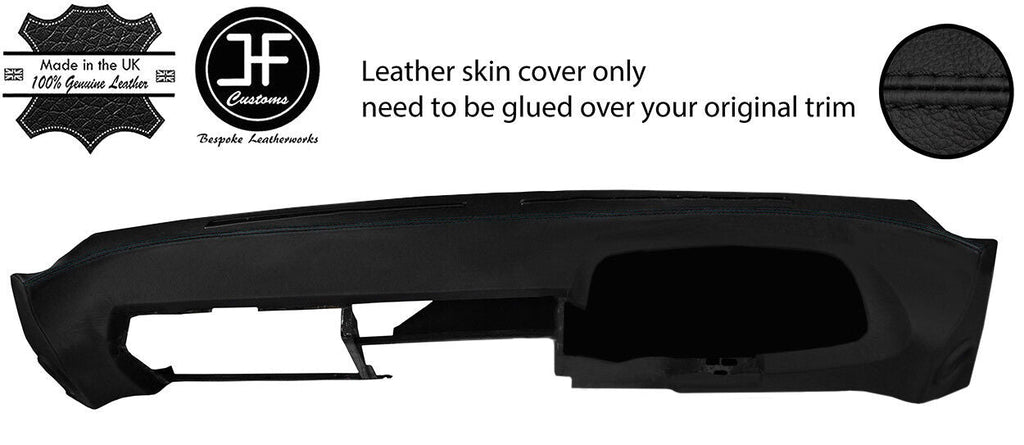 BLACK STITCH DASH DASHBOARD REAL LEATHER COVERS FITS PORSCHE 928 78-95 STYLE 2