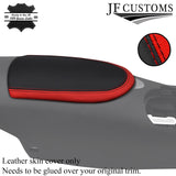 BLACK & RED REAL LEATHER ARMREST LID COVER FITS 370Z Z34 09-2017 STYLE 2