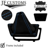 L BLUE STITCH LEATHER GEAR COVER+PLASTIC FRAME FITS MERCEDES SPRINTER W907 18-21