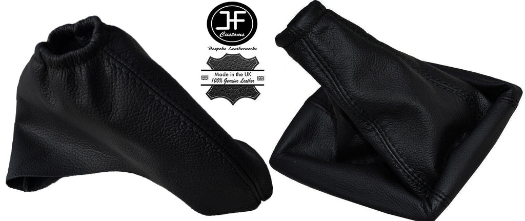 BLACK STITCH LEATHER GEAR & HANDBRAKE GAITER SET FITS JAGUAR X TYPE 2001-2009