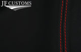 RED STITCH LEATHER 2X REAR C PILLAR COVERS FOR SMART FORFOUR 453 2014-2019