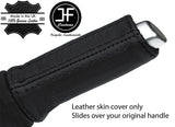 BLACK STITCH REAL LEATHER HANDBRAKE HANDLE COVER FOR VAUXHALL OPEL ADAM 12 18