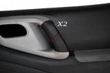 RED STITCH 2X DOOR HANDLE COVERS FITS PEUGEOT PARTNER&CITROEN BERLINGO 08-14