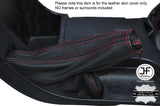 RED STITCHING LEATHER HANDBRAKE GAITER FITS TOYOTA LANDCRUISER 120 2002-2008