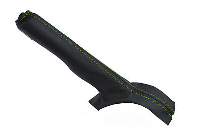 green stitch FITS NISSAN NAVARA D21 D22 LEATHER HANDBRAKE GAITER CUSTOM NEW