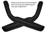 BLACK STITCHING 2X DOOR HANDLE ARMREST COVERS FITS TOYOTA CELICA 78-81 SUPRA MK1