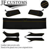 YELLOW STITCH LEATHER COVERS FOR CORVETTE C6 05-13 FULL INTERIOR RECOVERY KIT