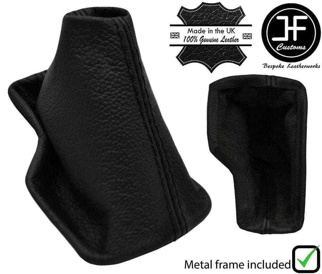BLACK LEATHER AUTOMATIC GEAR GAITER +METAL FRAME FOR INFINITI EX35 EX37 08-13