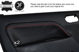 RED STITCH 2X REAR DOOR CARD TRIM COVERS FITS FIESTA MK6 02-08 STYLE 2 5 DOOR