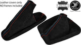 RED & TRI STITCH SUEDE GEAR & HANDBRAKE GAITER FOR BMW E36 E46 91-05 CUSTOM NEW