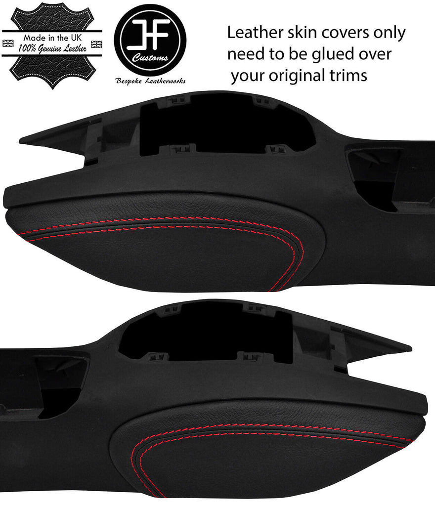 RED STITCH 2X KNEE PAD LEATHER COVERS FITS PORSCHE 986 BOXSTER CARRERA 996
