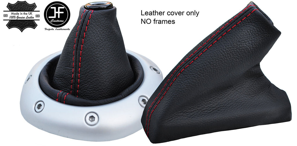 RED STITCH TOP GRAIN LEATHER GEAR & HANDBRAKE GAITER FOR MG TF MGTF MK2 00-06