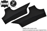 BLACK STITCH 2X REAR C  PILLAR REAL LEATHER COVERS FITS AUDI TT MK1 98-06 COUPE