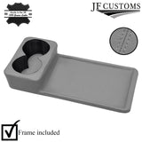 L GREY LEATHER COVERED CONSOLE CUP HOLDER TRIM FITS MERCEDES W126 S CLASS 79-91