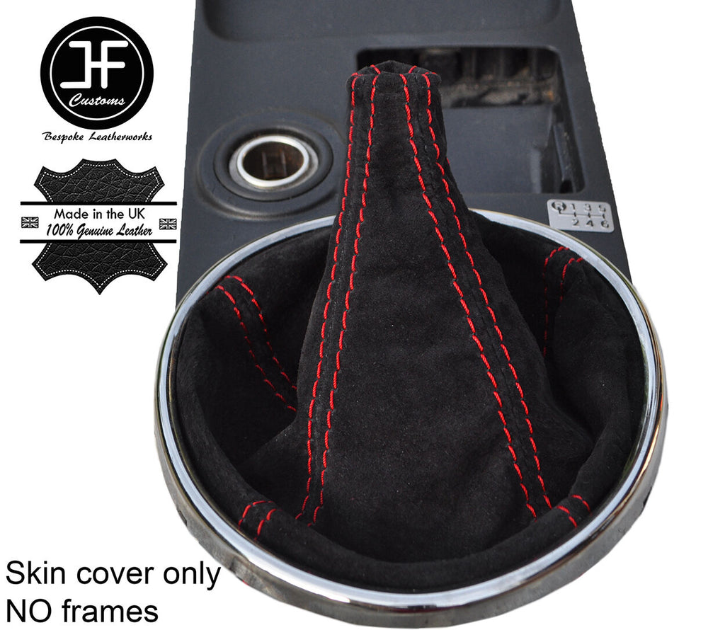 RED STITCH REAL SUEDE MANUAL GEAR GAITER FITS LEXUS IS200 MK1 1998-2005