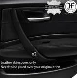 1 SERIES FITS BMW E87 2X DOOR HANDLE TRIM COVERS black stitch CUSTOM NEW