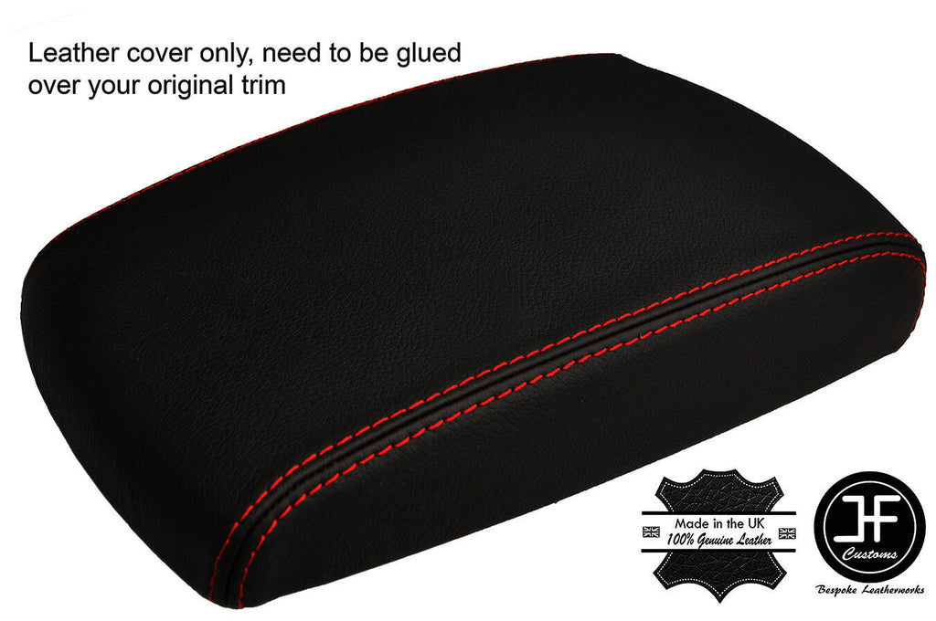 RED STITCHING REAL LEATHER COVER ARMREST FITS TOYOTA MR2 MK1 AW11 1985-1989
