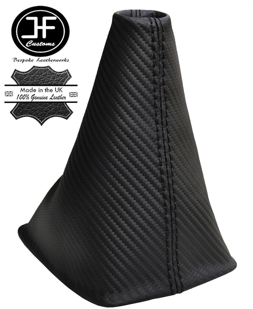 BLACK STITCH CARBON FIBER VINYL GEAR GAITER FITS DAIHATSU COPEN 2002-2011