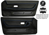 BLUE STICH 2X FRONT FULL DOOR CARD LEATHER COVER FOR SKYLINE R32 GTS GTR 89-94